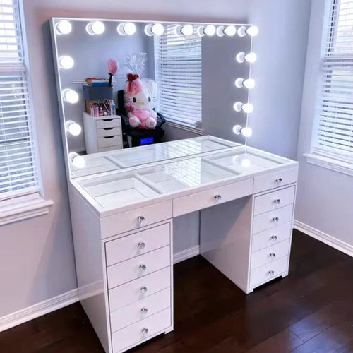 Coiffeuse avec Miroir & Rangement